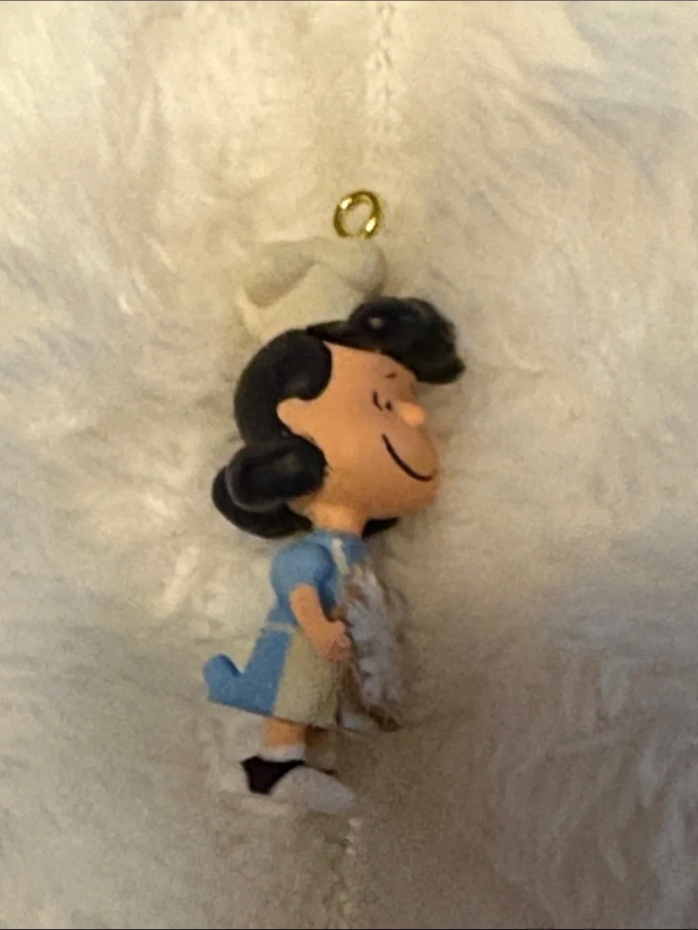 New in Box Baker Lucy Peanuts Gang Ornament - White & Blue